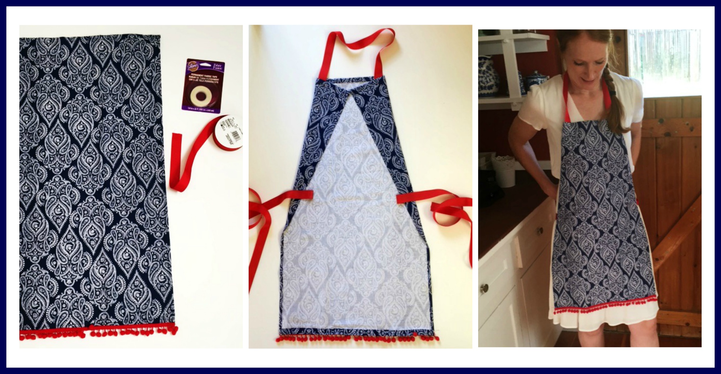 MAKE A CUTE APRON- NO SEWING REQUIRED!